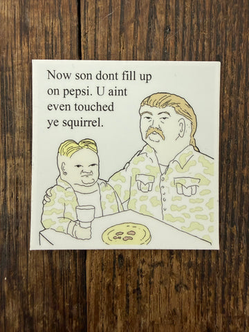 Pepsi and Squirrel - Sticker