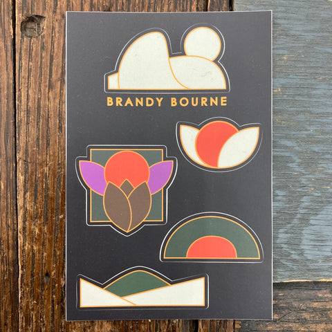 Brandy Bourne - 5 Sticker Die-Cut Sheet