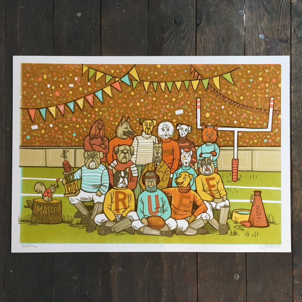 Football Pups - Print